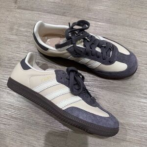 Adidas Gray and White Sneakers